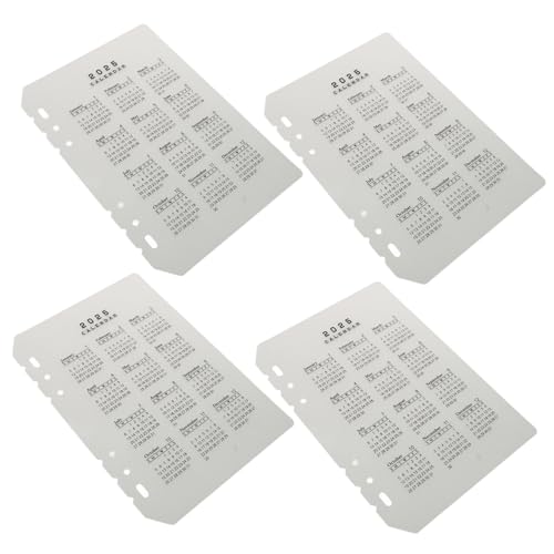 DIYEAH School Notebook Dividers 4 Pack A5 Binder Planner Inserts for Daily Use
