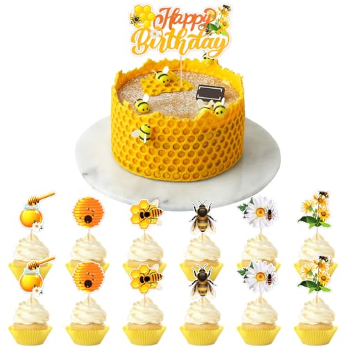 Décoration de gâteau abeille pour baby shower et anniversaire enfant