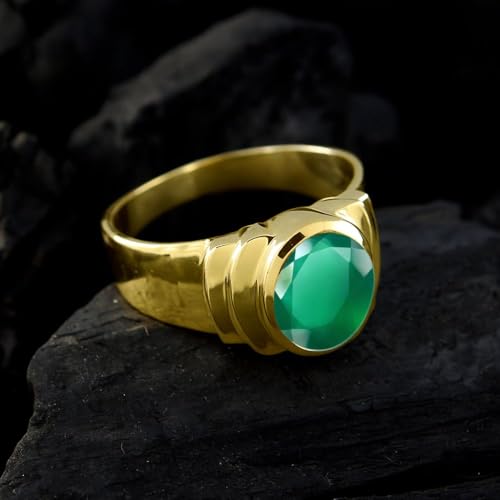 Image of 55Carat Choose Your Color Natural Birthstones 18 K Gold Plated Ring Bold Statement Jewellery Sizes 4-13