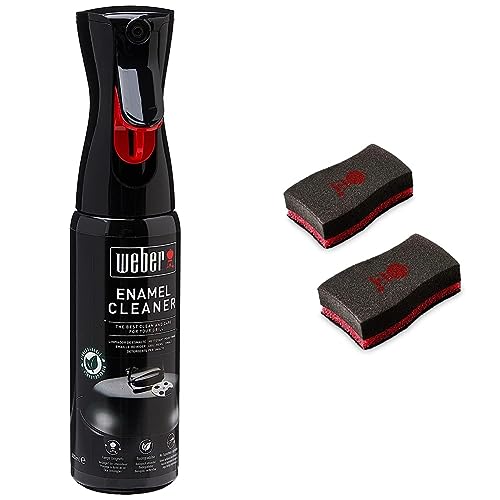 Weber Nettoyant Émail, Noir, 25 x 6 x 9 cm & Éponge, Noir, 25 x 6 x...