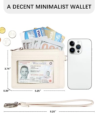 Image of BOSTANTEN Small Wallet For Women RFID Leather Credit Card Holder Slim Wristlet Keychain Wallet With Zipper Pocket