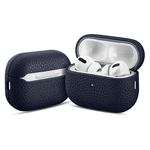 Leather Case for AirPods Pro 2nd Generation 2022 with Hand Strap,Genuine Leather,Anti-Scratch (Midnight Blue) Cover