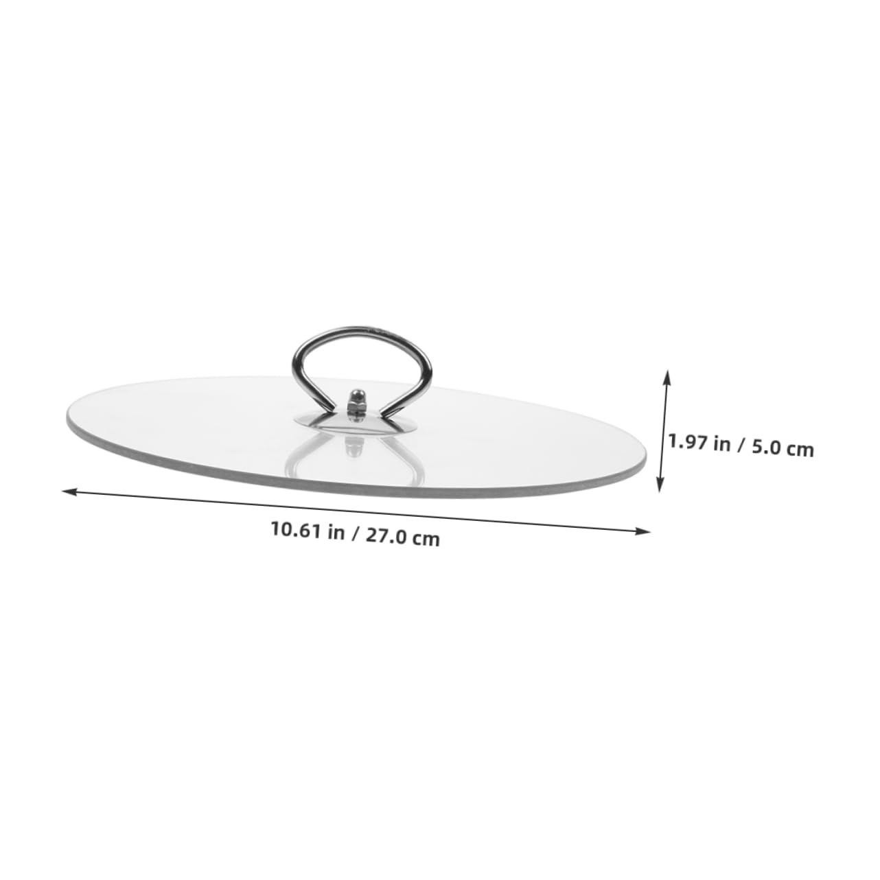 Coperchio in Vetro Temperato Rotondo 27cm Manico per Pentole