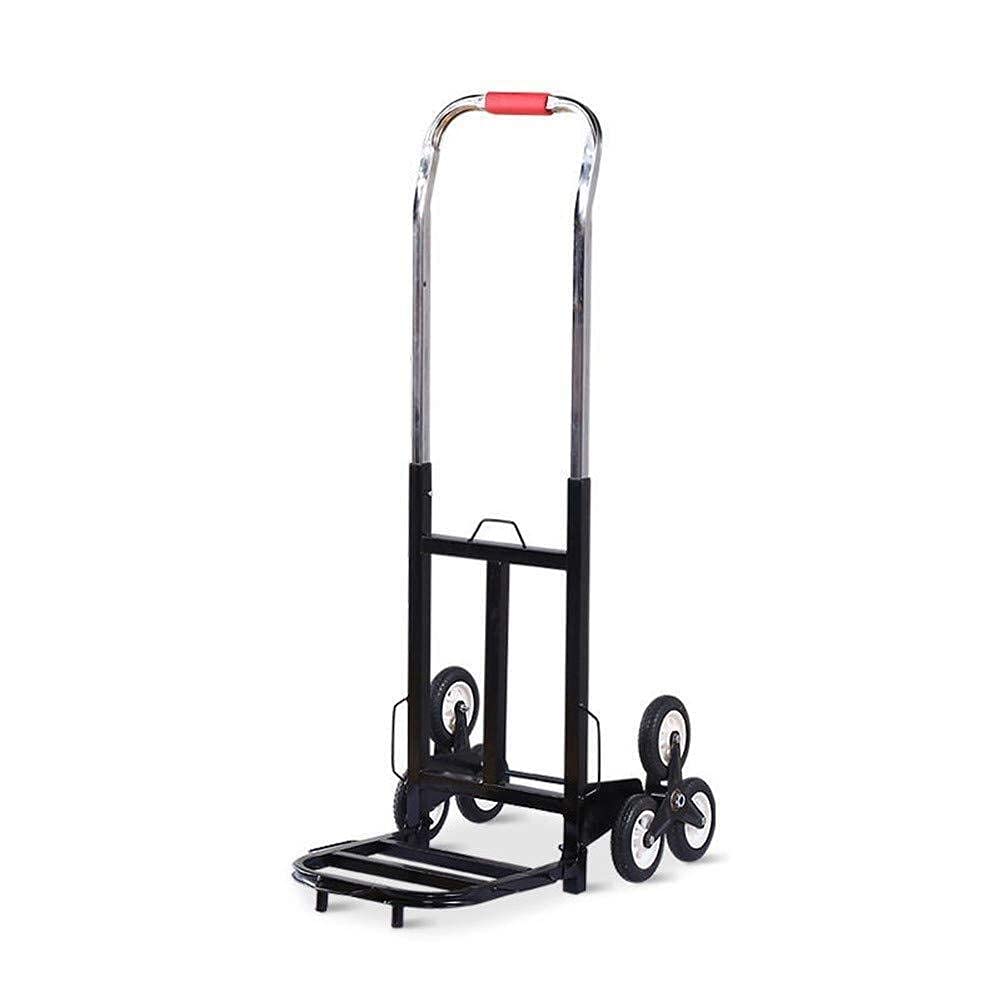 Carretilla de mano plegable con seis ruedas giratorias para cargas portátiles y mudanzas