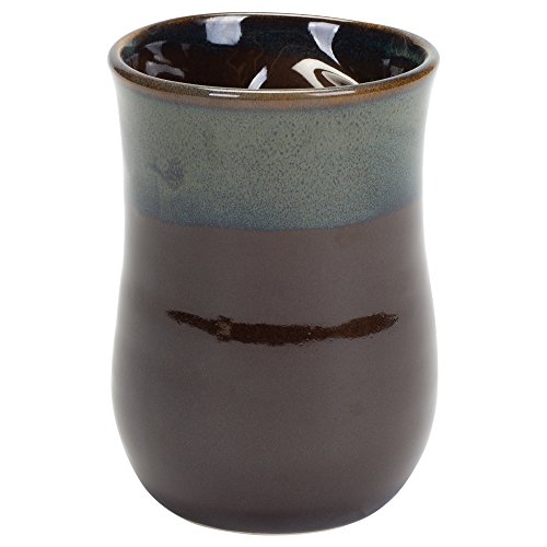 Mocha Brown 14 Ounce Ceramic Handwarmer Coffee Mug, Left Hand