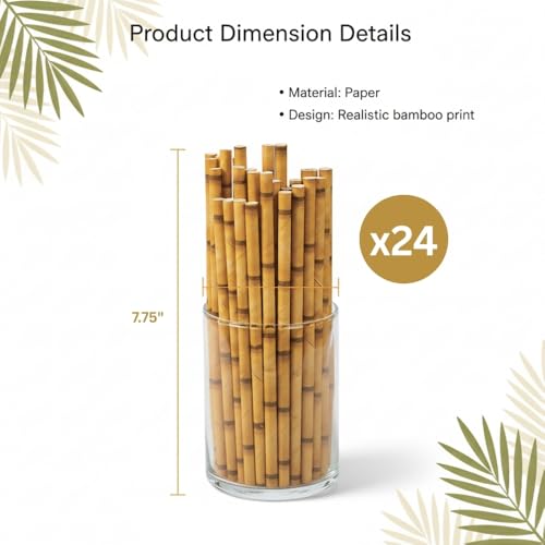 Pitillos de Papel Dorados 24 piezas miniatura 3