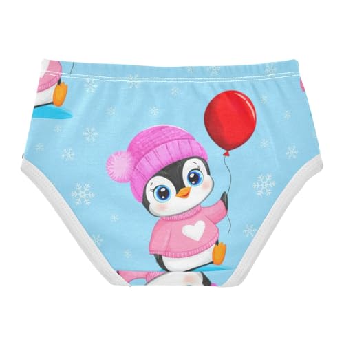 Toddler Underwear Floral 2t Cotton Little Girl Panties Designer Underpants Briefs Cute Penguin Light Blue2