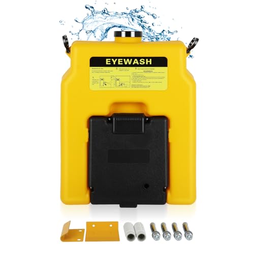 Image of Portable Eye Wash Station OSHA Approved, 14 Gallon Wall Mounted Eyewash Stations, Dual Spray Emergency Eye Wash Station Lasting for 15 Minutes, First Aid Eyewash Units, Eyes Irrigation Equipment