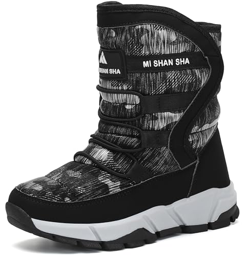 Mishansha Jungen Winterstiefel Kinder Winterboots Warm...