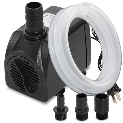 alizzy 400GPH Bomba de agua sumergible pequeña (1500 L/H, 25 W), bomba de fuente de agua ultra silenciosa con elevación de 6.5 pies y cable de alimentación de 6 pies para acuario, pecera