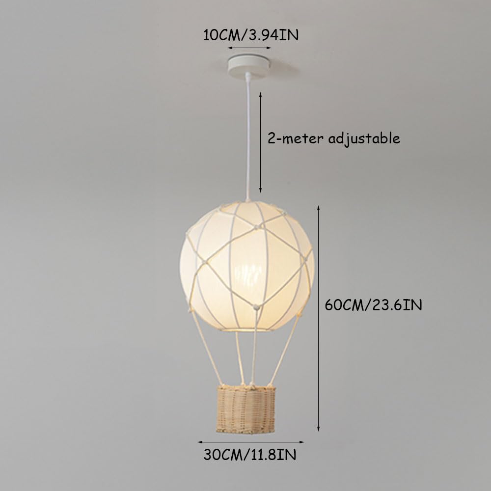 Lampadario per cameretta dei Bambini Montessori Decorazione Semplice e Creativa per la testiera della Camera da Letto di Bambine e Bambini, a Forma di Mongolfiera