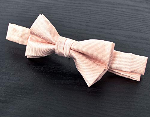 Spring Notion Boy's Dotted Woven Bow Tie Blush Pink Large #TOP1