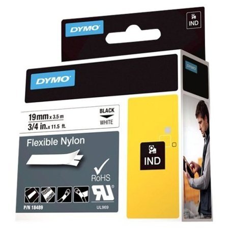 Dymo LABEL, DYMO RHINO, WHITE 3/4"x11.5