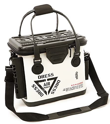 バッカンミニ+プラスホワイトブラック 約17L ロッドホルダー EVA 多機能 釣り 釣り具 釣り用ケース 防災 収納コンテナ タックルバッグ