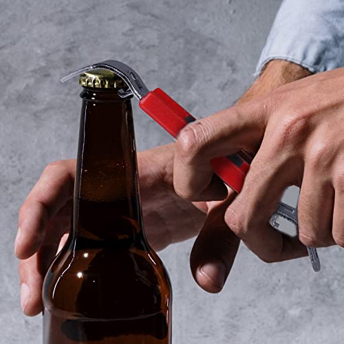 2Pcs Magnetic Bottle Openers, Can Tapper Magnetic Can Opener Manual Bottle Punch Opener For Beer Bottles Cans Beverages (Red, Dark Blue) #TOP4