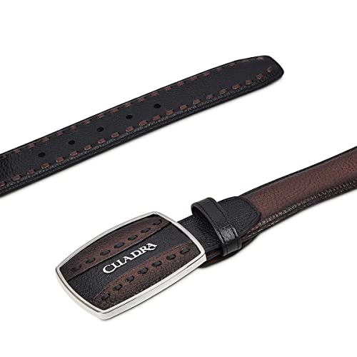 Cuadra Men's Cowboy Belt in Genuine Deer Leather Brown3