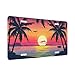 Sunset with Palm Trees and Beach Scene License Plate, Decorative Car Front License Plate, Aluminum Novelty License Plates Vanity Tag Metal Car Plate for Women Men 6 X 12 Inch