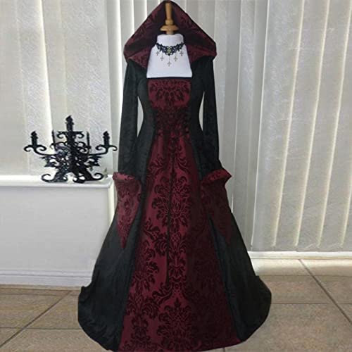 OIOLOYJM Renaissance Costume Women Medieval Sexy Plus Size Witch Vampire Gothic Halloween Costumes Woman 2025 Clothes Dresses