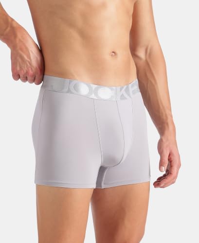 Image of Jockey IC28 Men Tactel Microfiber Elastane Stretch Solid Trunk with Moisture Move Properties