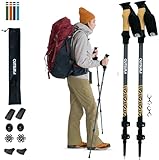 Outsura Carbon Fiber Hiking Stick 2 Pack – Professional Grade, Collapsible Trekking & Walking Sticks for Hiking