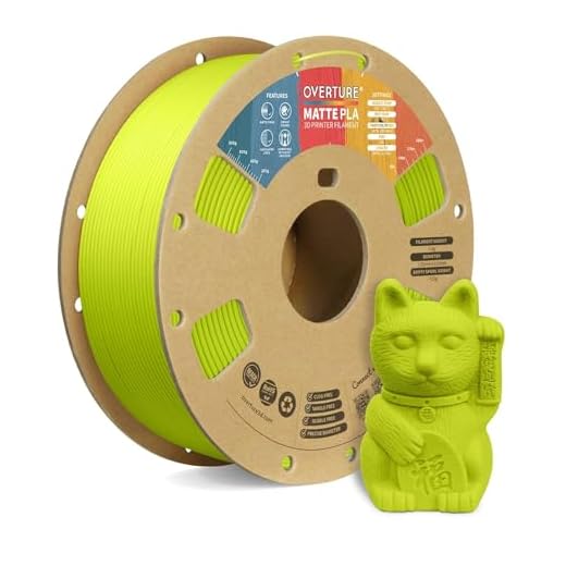 OVERTURE Matte PLA 3D Printer Filament 1.75mm, Matt Surface & Low Warping Filament 1kg Spool (2.2 lbs), Accuracy +/- 0.02 mm, Fit Most FDM Printers (Matte Grass Green)