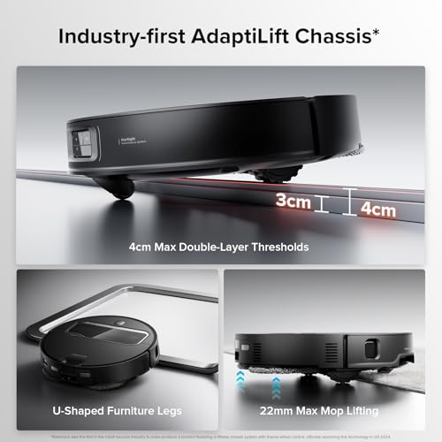 roborock Saros Z70 Robot Vacuum and Mop, OmniGrip Arm, AI-Powered, 22,000Pa Suction, 3.14’’ Ultra Slim, FlexiArm Riser Technology, AdaptiLift Chassis, Obstacle Avoidance, Auto Mop Washing & Drying