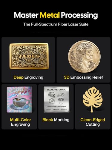 Image of LaserPecker LP5 20W Fiber & Diode Dual Laser Engraver, 10X Faster 0.0027mm Precision for Metal Wood Jewelry, 3D Grayscale & Color Engraving, Portable 6kg Laser Cutter for Instant Store Customization