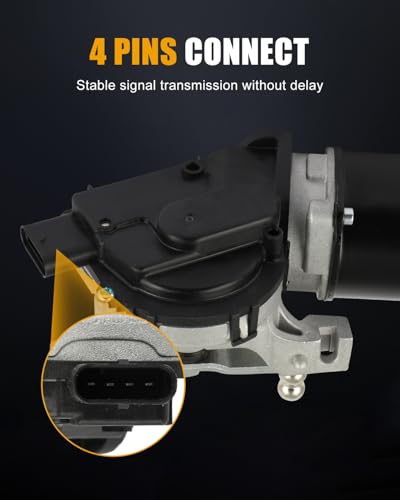 Image of ROADFAR Front Windshield Wiper Motor Replacement for 2014-2018 for for X5 61617292653, 1593003940 Wiper Motor 4 Pins