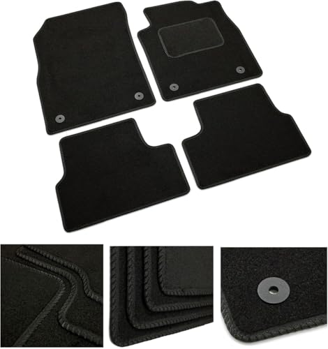 DB Bespoke - Tailored Car Mats - Compatible with Fiat Panda 2015-2020 - Black Carpet - Non-Slip Carpet Mat - 4 pc Complete Car Floor Mats with Velcro clips - Black DB Bespoke - Tailored Car Mats - Compatible with Fiat Panda 2015-2020 - Black Carpet - Non-Slip Carpet Mat - 4 pc Complete Car Floor Mats with Velcro clips - Black