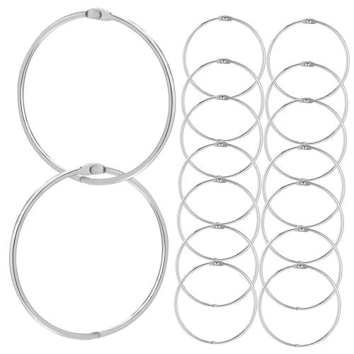 OSALADI 16個 バインダー リング アイロン カーテン リング - ルーズリーフ