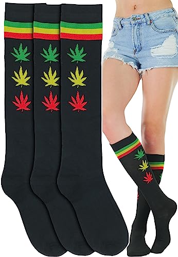 Image of ToBeInStyle Women's Colorful Patterned Design Knee High Socks