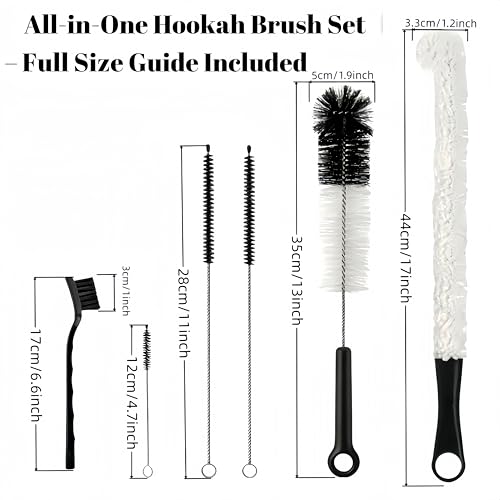 Cepillos flexibles para base de shisha y limpieza profunda 7
