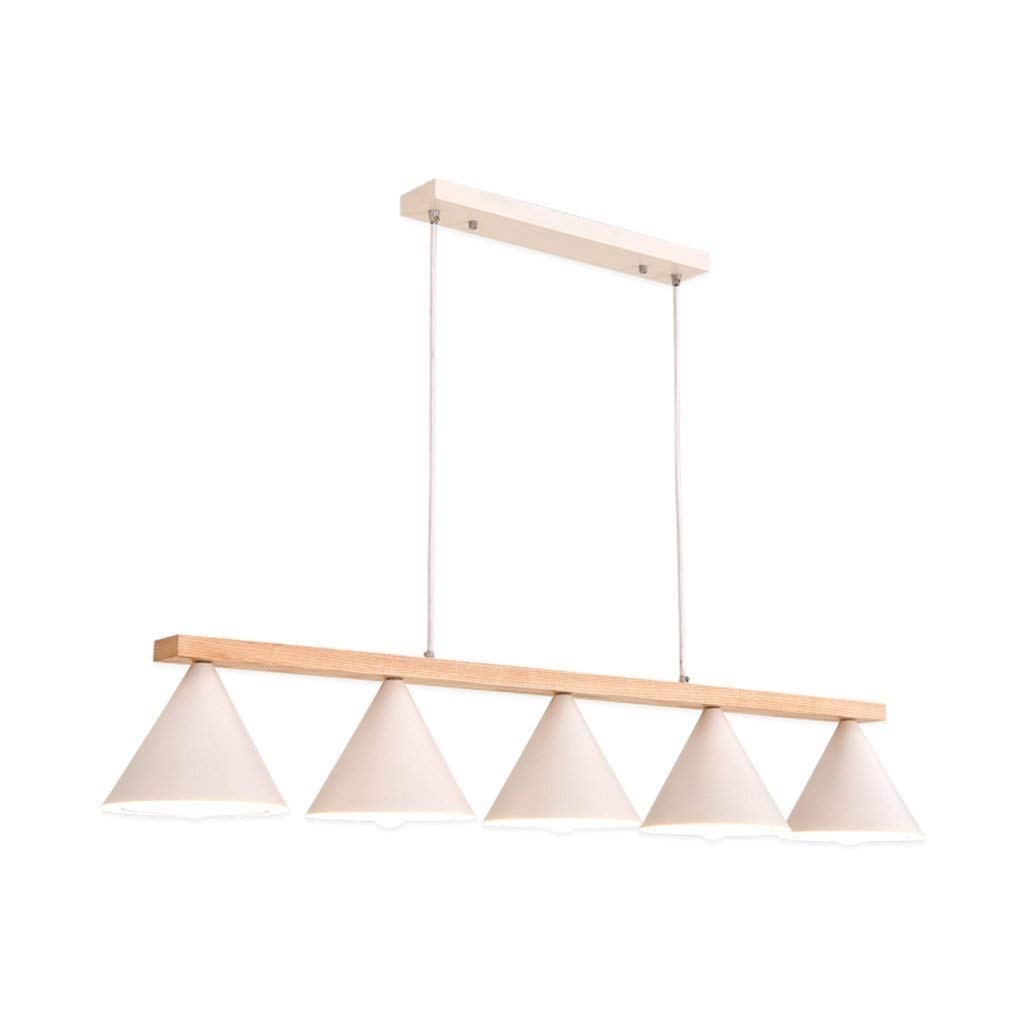 Lampe suspendue bois éclairage led anti fatigue visuelle table manger - 6