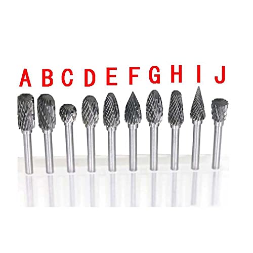 Fresas de carburo de tungsteno 10 piezas 1/8" vástago miniatura 7