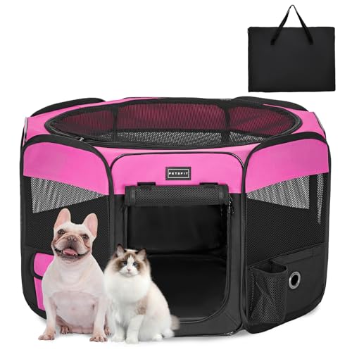 PETSFIT Recinto per Gatti Pieghevole e Portatile, Recinto per Can...
