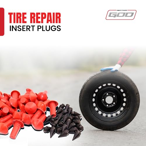 Image of Tire Repair Insert Plugs - Mushroom Plugs with Built-in Sealant, Quick and Easy Tire Fix Solution | Pack of 120
