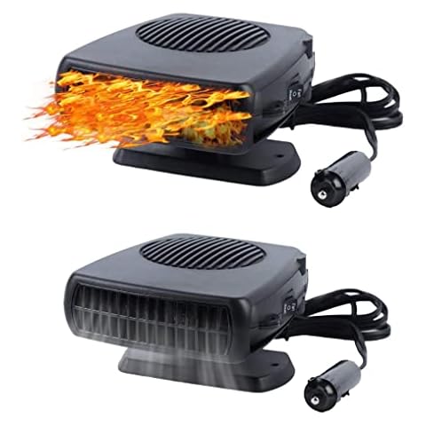 TIANTIAN Portable Car Heater Fan,Plug-in Anti-Fog 150W 12V Car Fan Windshield Defroster Automobile Heater Warmer Vehicle Demister Fast 2 In 1 Heating Cooling Dryer Auto 360-degree Rotation Heater Fan Cover