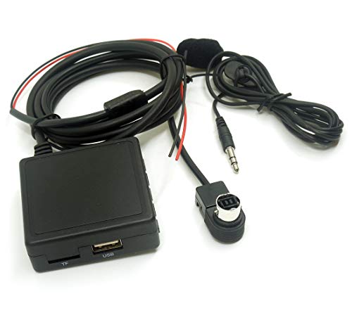 colorparts2016 Microphone Bluetooth 5.0 AUX Audio Cable Adapter USB Flash Drive TF Card for Alpine KCA-121B AI-Net CDA9857 CDA9886 CDA9807 CDA9805 CDA7893 IVA-D900