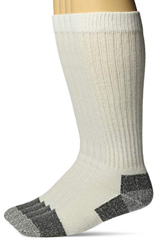 Carolina Ultimate Men's Tall Cotton Rib Mid Calf Work Boot Socks 4 Pair Pack