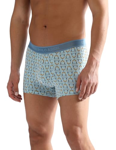Image of U.S. Polo ASSN. Men PT005 Cotton Modal Printed Premium Underwear Trunks -Pack of 1