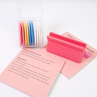10Pcs Professional Tailors Chalk with Sharpener, Tailor's Fabric Marker Chalk for Quilting,Sewing