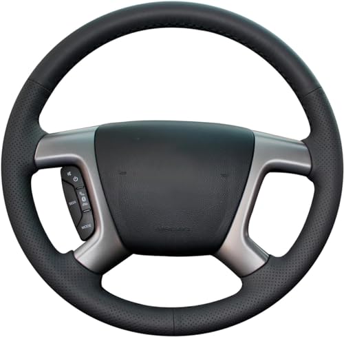 Loncky Genuine Leather Steering Wheel Cover for Chevrolet 2008-2013 Silverado 1500 Silverado 2500 35002007-2014 Tahoe2007-2014 Suburban 15002007-2013 Avalanche 15002009-2015 TraverseExpress product thumbnail 11