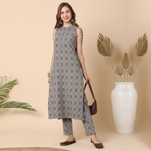 Image of Globus Women Kurta Set (3641750001 Teal S)