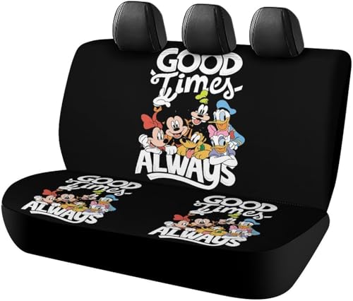 ミッキーマウス (21) カーシートカバー 車シートカバー 後部座席用 シート保護 おしゃれ カー用品 軽/普通車 汎用 後席クッションカバー 人気 キャラクター 四季通用 誕生日 プレゼント tt72ubv