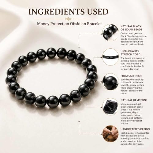 Image of Beaded Bracelet for Men & Women | Stretchable Handmade Prayer Meditation Yoga Wrist Bracelet | Stylish Everyday Wear | Free Size