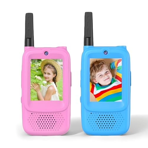 Video Walkie Talkies for Kids,Handheld 2 Pack Rechargeable Portable Kids Walkie Talkies with Video,Mini Intercom Walkie Talkie for Family...