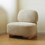 Lazy Sofasessel – Massivholzrahmen, Kaschmir-Akzentstuhl für Wohnzimmer, Schlafzimmer, mit hochbelastbarem Schaumstoff, perfekt zum Lesen und Entspannen