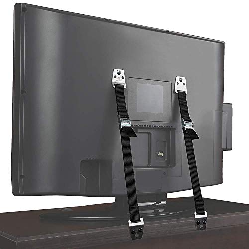 BOODON TV Correa, 2pcs Anti-volcaduras TV Correa Seguridad para Muebles Producto de Seguridad para Bebs Ajustable Correas de Seguridad para Beb Nio con Tornillos,Sin Piezas de Plstico