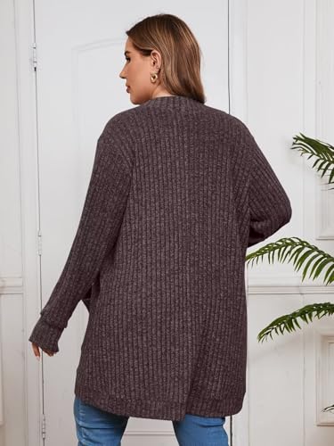 Image of BELAROI Women Plus Size Cardigan Sweater Fall Outfit