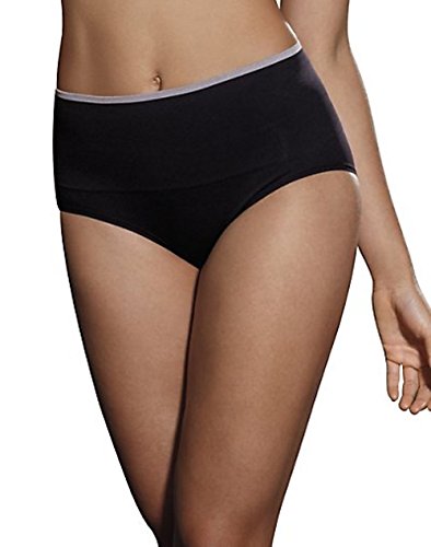 Slip bande de contrôle ferme noir XL lingerie gainante transparente